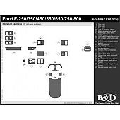 B & I Fender Dash Panel Trim 3D030D2SDB