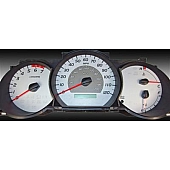 US Speedo Gauge Face Overlay - White Daytime Color/ Black Letter Color - TAC060