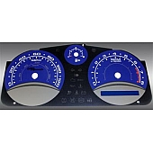 US Speedo Gauge Face Overlay - Blue Daytime Color/ White Letter Color - COB064