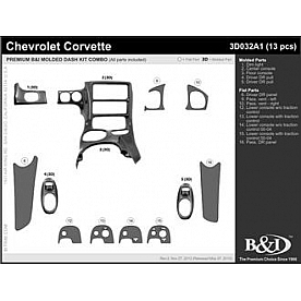 B & I Fender Dash Panel Trim 3D032A1DCF
