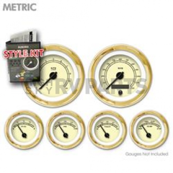 Aurora Instuments Gauge Face Overlay - Fiber Tan Daytime Color/ Black Letter Color - 4575