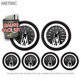 Aurora Instuments Gauge Face Overlay - Carbon Fiber Daytime Color/ White Letter Color - 8442