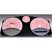 US Speedo Gauge Face Overlay - Pink Daytime Color/ White Letter Color - COB068