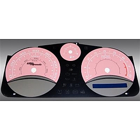 US Speedo Gauge Face Overlay - Pink Daytime Color/ White Letter Color - COB068