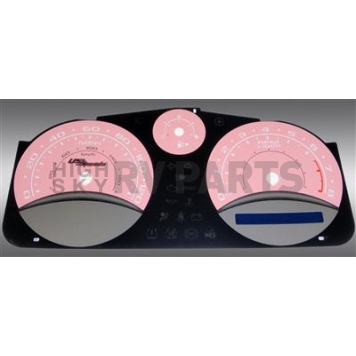 US Speedo Gauge Face Overlay - Pink Daytime Color/ White Letter Color - COB068