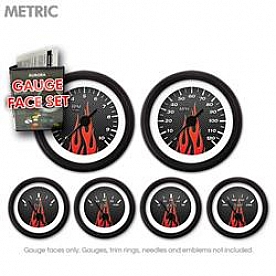 Aurora Instuments Gauge Face Overlay - Carbon Fiber Daytime Color/ White Letter Color - 8443