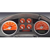 US Speedo Gauge Face Overlay - Orange Daytime Color/ White Letter Color - FX4049