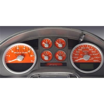 US Speedo Gauge Face Overlay - Orange Daytime Color/ White Letter Color - FX4049