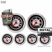 Aurora Instuments Gauge Face Overlay - Fiber Silver Daytime Color/ White Letter Color - 9080