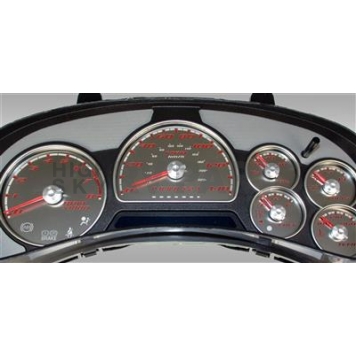 US Speedo Gauge Face Overlay - Silver Daytime Color/ Red Letter Color - SSGM22R