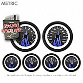 Aurora Instuments Gauge Face Overlay - Carbon Fiber Daytime Color/ White Letter Color - 8444