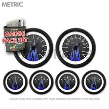 Aurora Instuments Gauge Face Overlay - Carbon Fiber Daytime Color/ White Letter Color - 8444