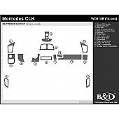B & I Fender Dash Panel Trim WD414BEC