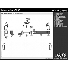 B & I Fender Dash Panel Trim WD414BEC