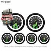 Aurora Instuments Gauge Face Overlay - Carbon Fiber Daytime Color/ White Letter Color - 8445