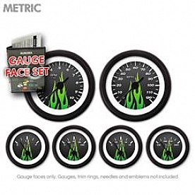 Aurora Instuments Gauge Face Overlay - Carbon Fiber Daytime Color/ White Letter Color - 8445