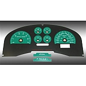 US Speedo Gauge Face Overlay - Green Daytime Color/ White Letter Color - FX40711