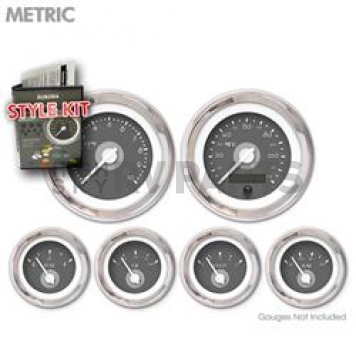 Aurora Instuments Gauge Face Overlay - Fiber Gray Daytime Color/ White Letter Color - 4597