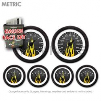 Aurora Instuments Gauge Face Overlay - Carbon Fiber Daytime Color/ White Letter Color - 8446