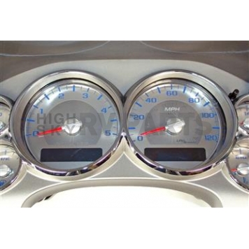 US Speedo Gauge Face Overlay - Silver Daytime Color/ Red Letter Color - SSGM23R