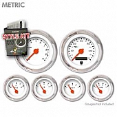 Aurora Instuments Gauge Face Overlay - Fiber White Daytime Color/ Black Letter Color - 4608