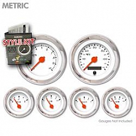 Aurora Instuments Gauge Face Overlay - Fiber White Daytime Color/ Black Letter Color - 4608