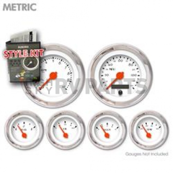 Aurora Instuments Gauge Face Overlay - Fiber White Daytime Color/ Black Letter Color - 4608