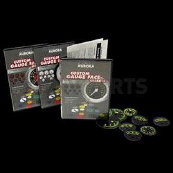 Aurora Instuments Gauge Face Overlay - Fiber Custom Daytime Color/ Custom Letter Color - 8157