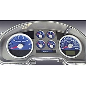 US Speedo Gauge Face Overlay - Blue Daytime Color/ White Letter Color - FX4074