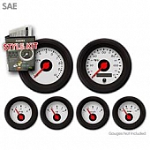Aurora Instuments Gauge Face Overlay - Fiber Ash Daytime Color/ Black Letter Color - 988