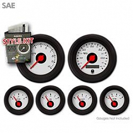 Aurora Instuments Gauge Face Overlay - Fiber Ash Daytime Color/ Black Letter Color - 988