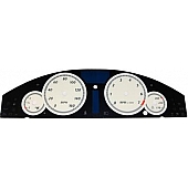 US Speedo Gauge Face Overlay - White Daytime Color/ Black Letter Color - 300060