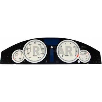 US Speedo Gauge Face Overlay - White Daytime Color/ Black Letter Color - 300060