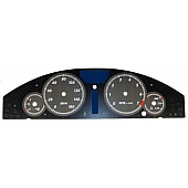 US Speedo Gauge Face Overlay - Black Daytime Color/ White Letter Color - 300061
