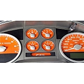 US Speedo Gauge Face Overlay - Orange Daytime Color/ White Letter Color - FX4079