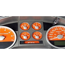 US Speedo Gauge Face Overlay - Orange Daytime Color/ White Letter Color - FX4079