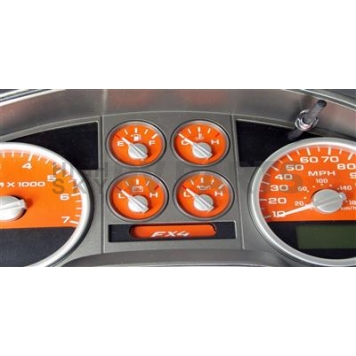 US Speedo Gauge Face Overlay - Orange Daytime Color/ White Letter Color - FX4079