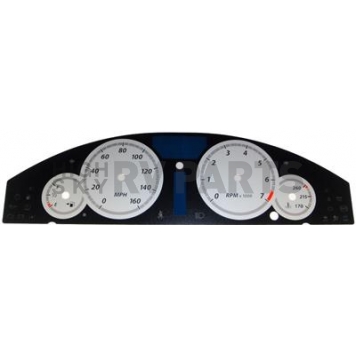 US Speedo Gauge Face Overlay - Silver Daytime Color/ Black Letter Color - 300062