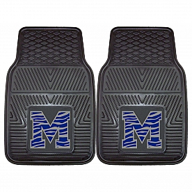 Fan Mat Floor Mat - Universal Fit Black Vinyl Set of 2 - 12772