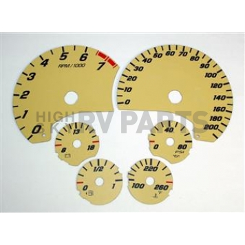 US Speedo Gauge Face Overlay - Tan Daytime Color/ Black Letter Color - C606312