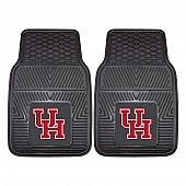 Fan Mat Floor Mat - Universal Fit Black Vinyl Set of 2 - 13956