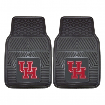 Fan Mat Floor Mat - Universal Fit Black Vinyl Set of 2 - 13956