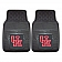 Fan Mat Floor Mat - Universal Fit Black Vinyl Set of 2 - 13956