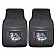 Fan Mat Floor Mat - Universal Fit Black Vinyl Set of 2 - 15026