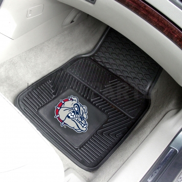 Fan Mat Floor Mat - Universal Fit Black Vinyl Set of 2 - 15026-1