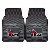 Fan Mat Floor Mat - Universal Fit Black Vinyl Set of 2 - 17094