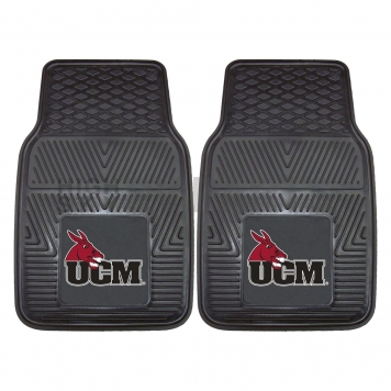 Fan Mat Floor Mat - Universal Fit Black Vinyl Set of 2 - 17094