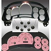 US Speedo Gauge Face Overlay - Pink Daytime Color/ White Letter Color - PLK0538