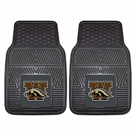 Fan Mat Floor Mat - Universal Fit Black Vinyl Set of 2 - 17374