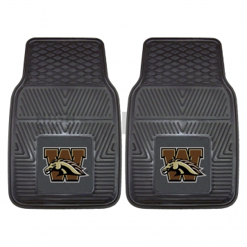 Fan Mat Floor Mat - Universal Fit Black Vinyl Set of 2 - 17374